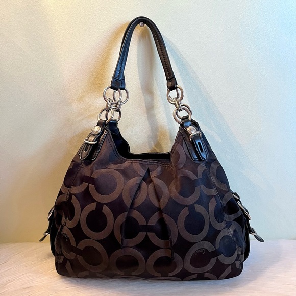Coach 3 Compartment Op Art Maggie Madison Handbag - Picture 2 of 11